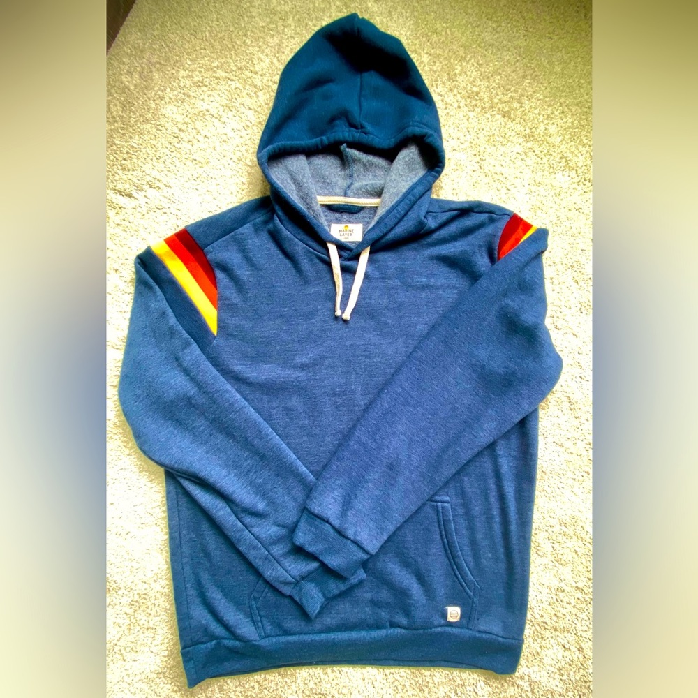 Marine Layer- hooded navy blue sweatshirt